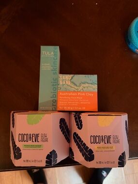 TULA & Sand & Sky Pink Clay + Coco & Eve Glow Figure Skincare BUNDLE